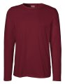 Heren T-shirt Neutral Long Sleeve Bordeaux